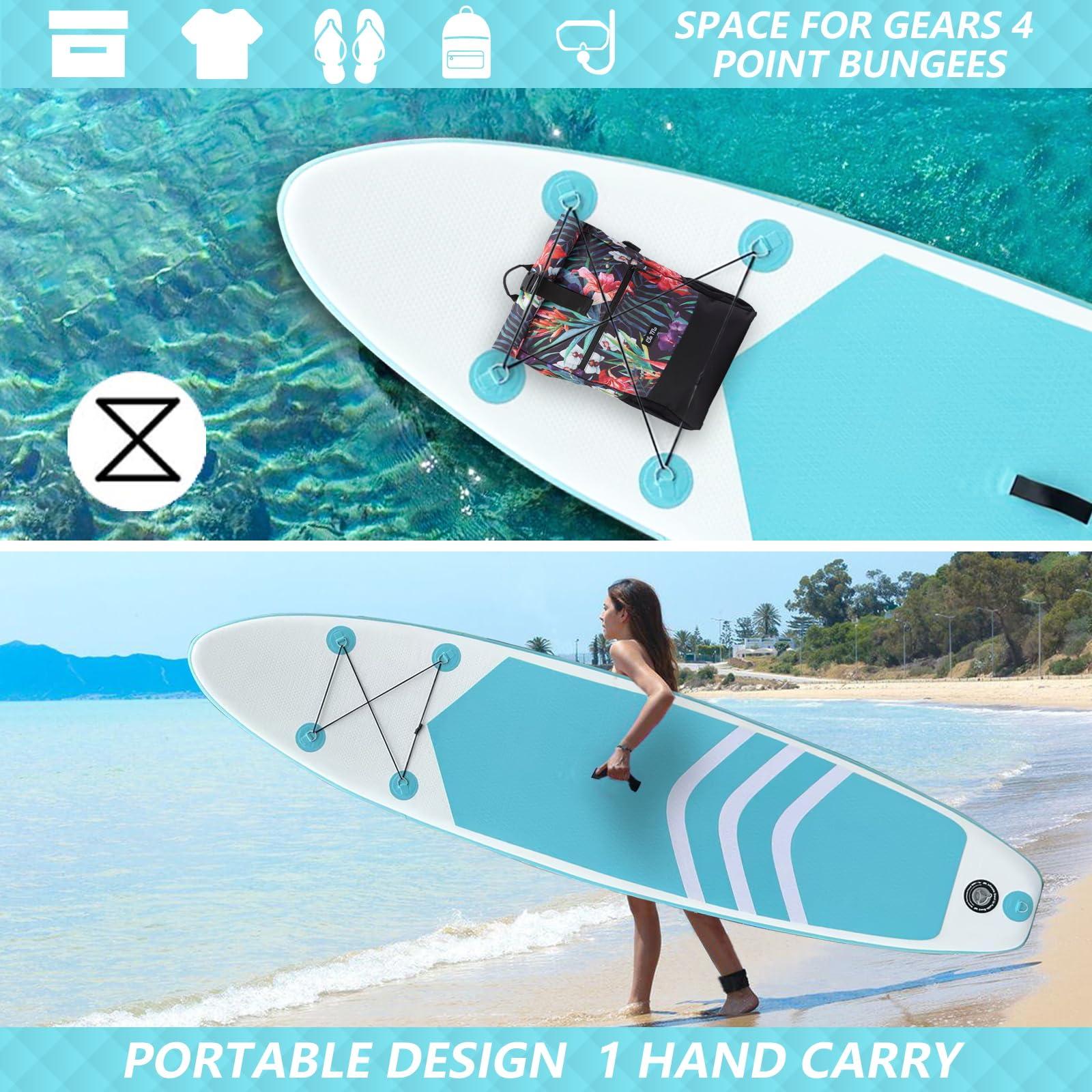 Hmtaolife Hmtaolife Inflatable Stand Up Paddle Board, Inflatable Paddle Board with SUP Paddle Board Accessories, Non-Slip Comfort Deck for Youth and Adults