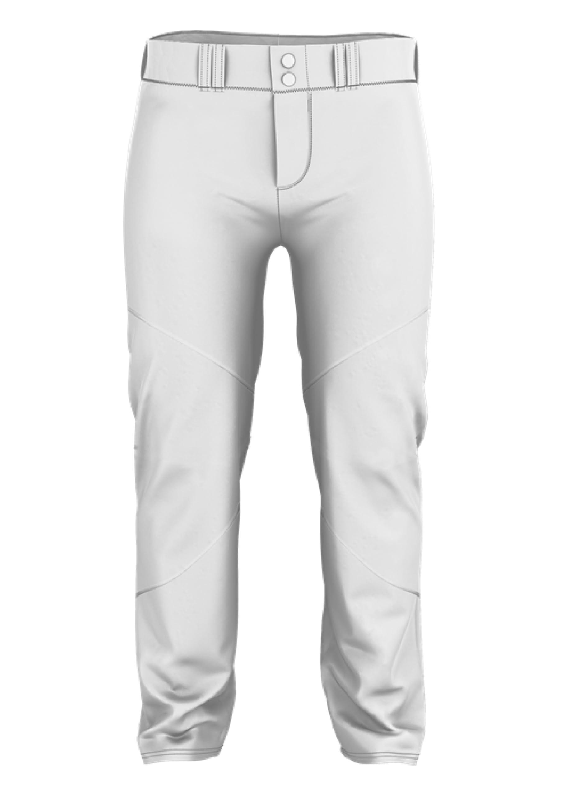 Alleson Athletic Alleson Athletic Men's Crush Premier Braided Baseball Pant, White/Navy, X-Large