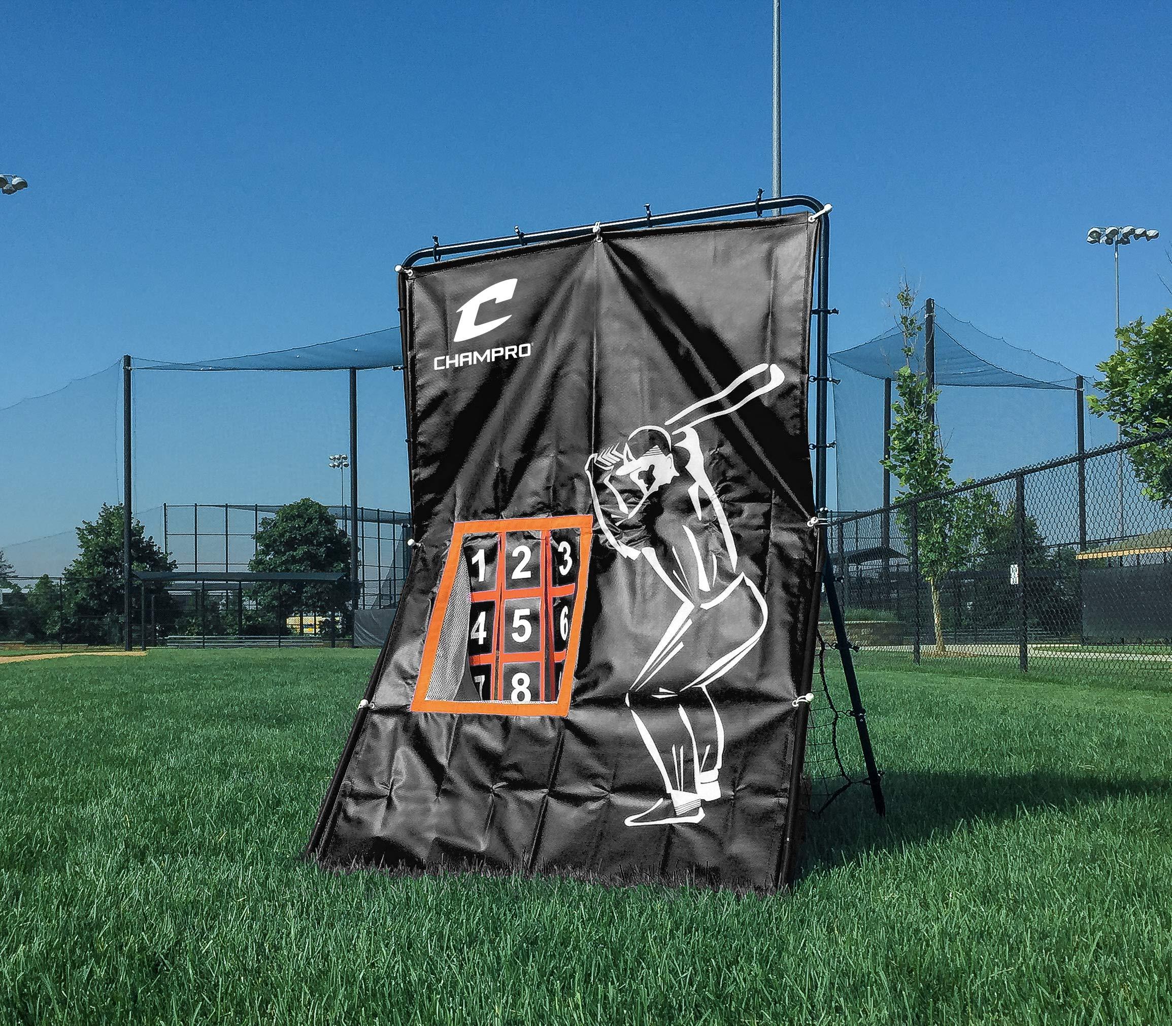 CHAMPRO Champro Baseball and Softball Combined Virtual Catcher/Rebound Screen (52” x 36”)