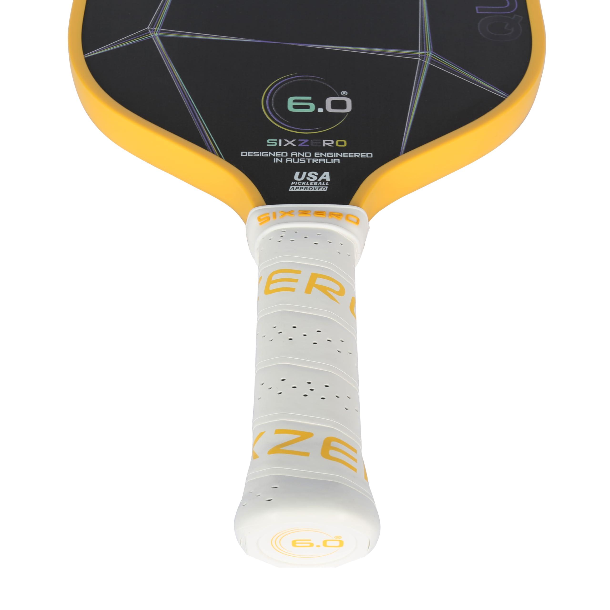 Six Zero Six Zero Quartz Pickleball Paddle - Affordable, Premium Construction, Raw Carbon (Citrine)