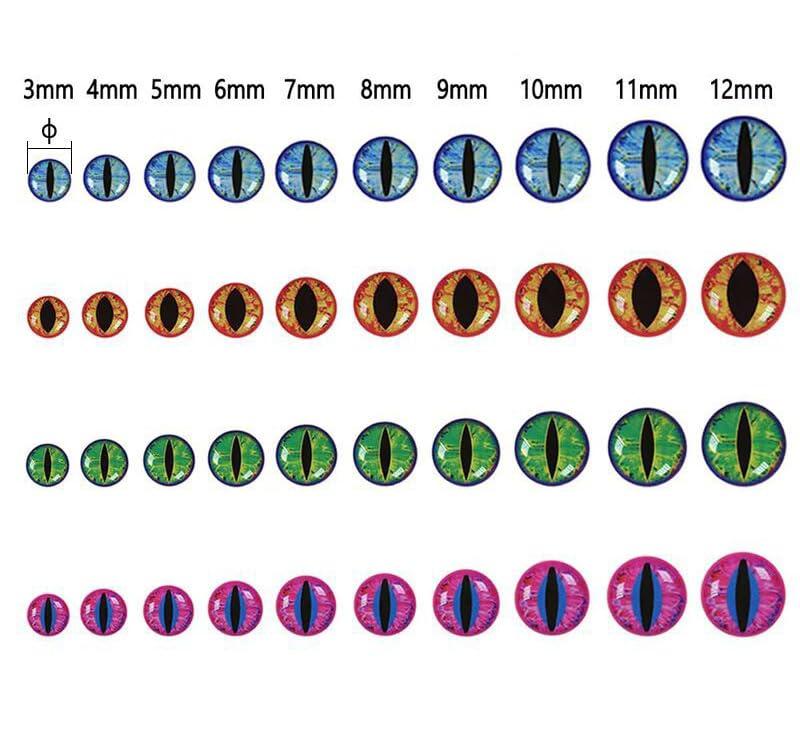 KTGCOZS KTGCOZS Pack of 200 Fishing Lure Eyes 3mm-12mm 5D Holographic Eyes Fly Tying Jig Craft (12mm 200pcs)