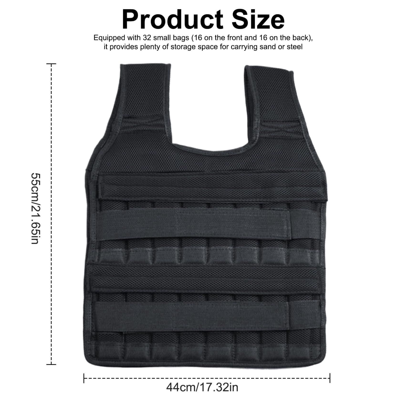 Wedhapy Weighted Vest for Men Women UP to 35KG Weighted Vest Breathable Weighted Shirt with 32 Weight Pocket Padded Strength Training Weight Vests, No Weights