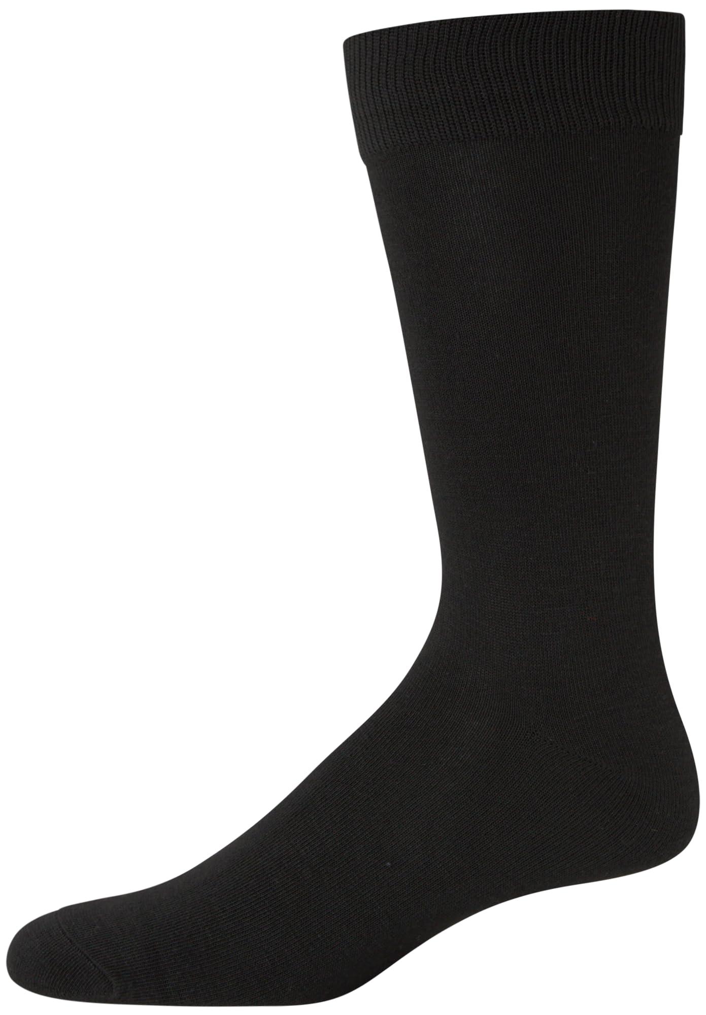 Van Heusen Van Heusen Men's Dress Socks - 14 Pack Smooth Toe Seam Mid-Calf Stay Up Cuff Crew Socks - Dress Socks for Men (6-12.5), Size 6-12.5, Pure Black