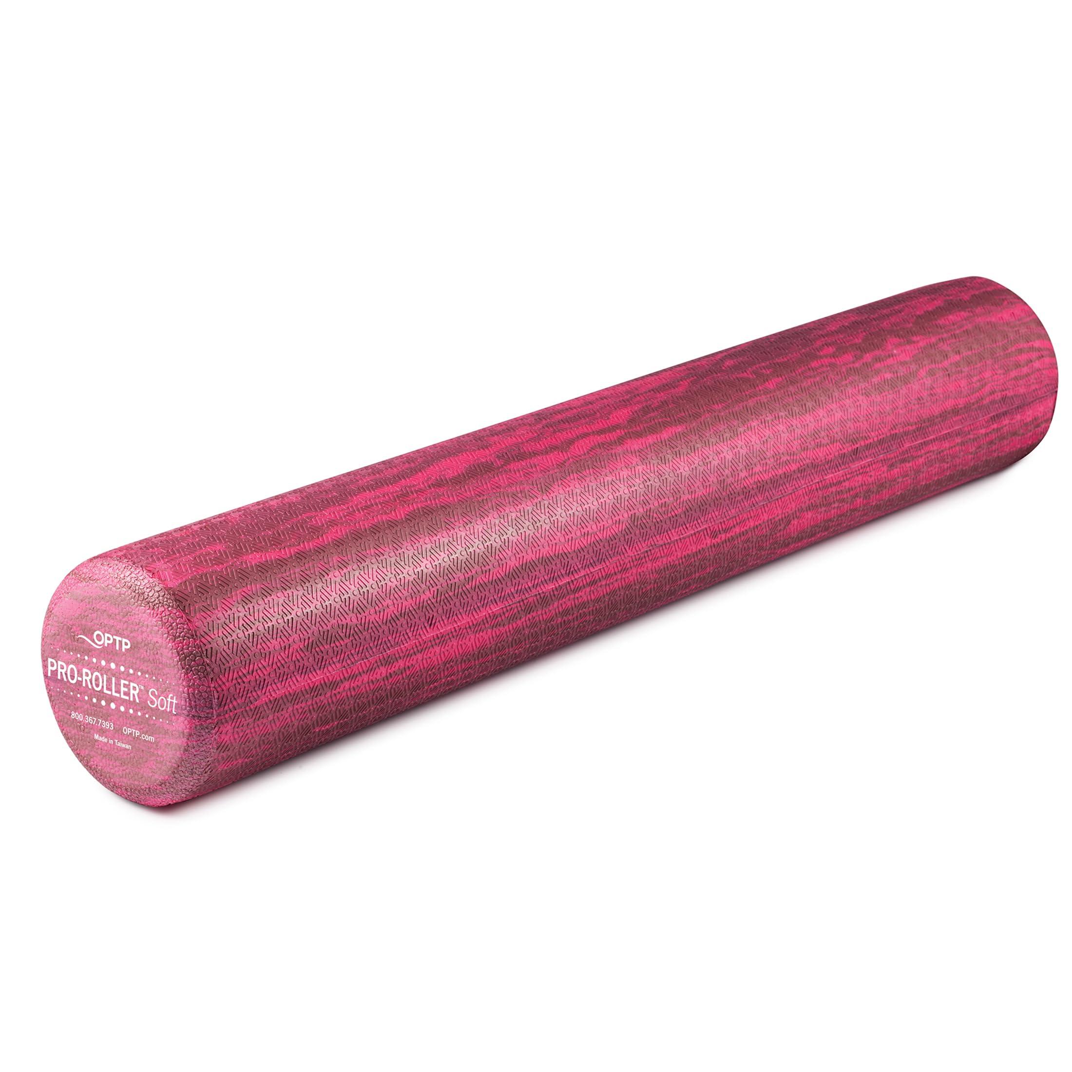 OPTP OPTP PRO-Roller Soft Density Foam Roller Low Density Soft Foam Roller for Physical Therapy, Pilates Foam Roller and Yoga Foam Roll Exercises, and Muscle Recovery - Pink 36\" x 6\"