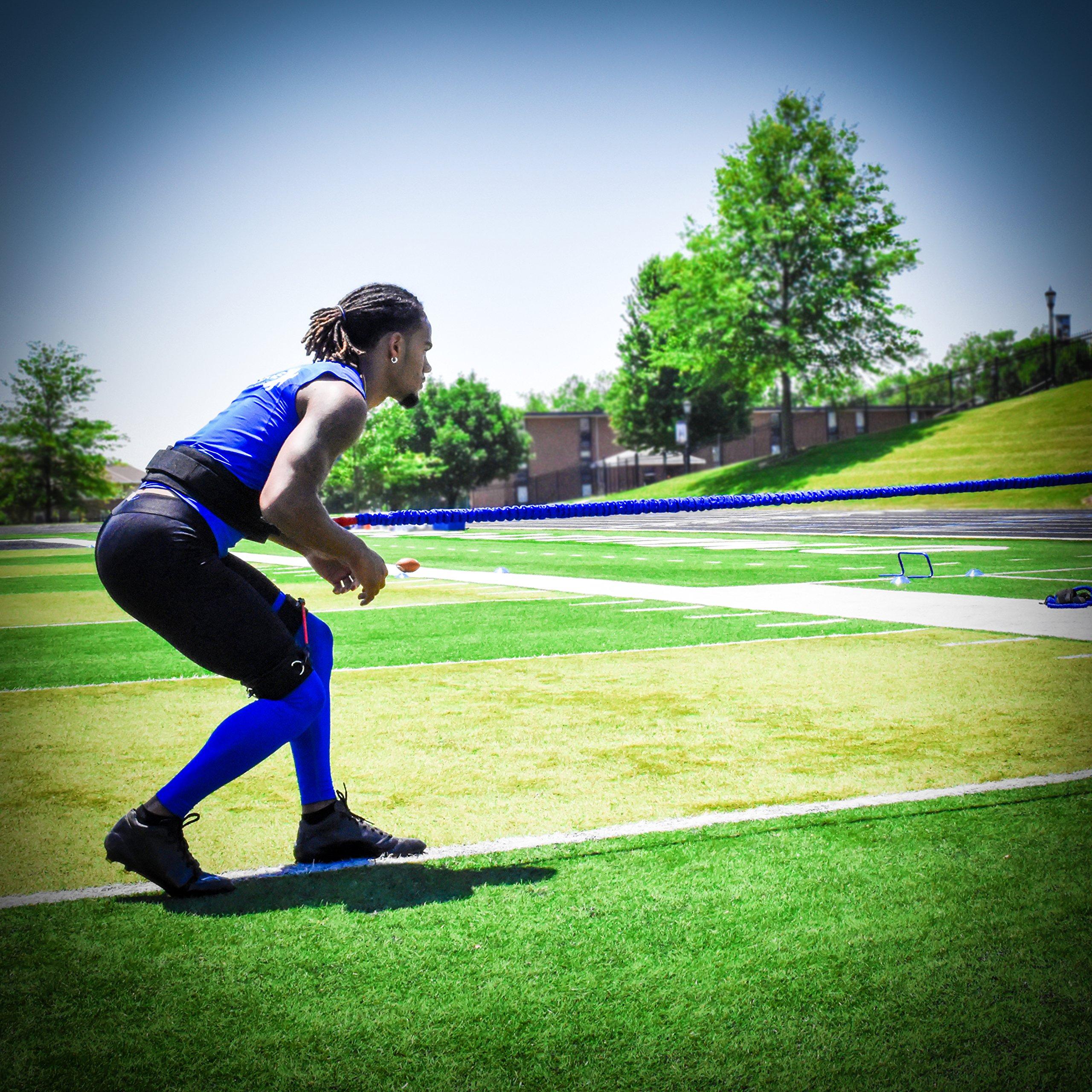 Kinetic Bands Acceleration Speed Cord Bungee Multi-Sport Resistance Training - Improve Strength, Power, Agility – 3 Belt Sizes (S, M, L) Available - Comfort, Efficiency – Kinetic Bands (Large 40+ inch Waist)