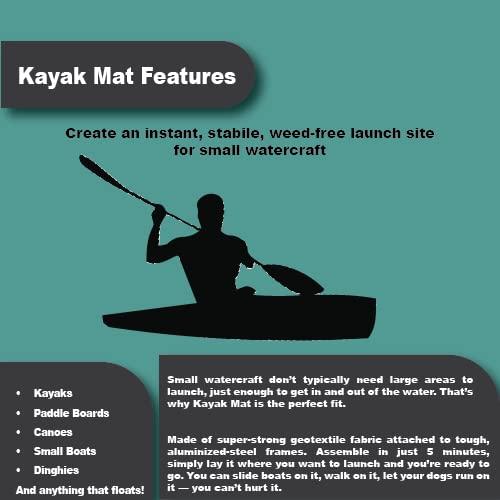 LakeMat Kayak Mat - Premium Watercraft Launch Pad - Durable Geotextile & Aluminized Steel Frame