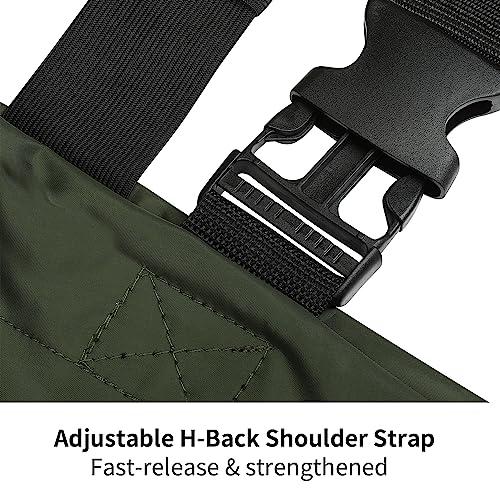 Magreel Magreel Kids Chest Waders Waterproof Nylon/PVC Youth Waders with Boots Fishing & Hunting Waders for Toddler & Children, Boys & Girls, Army Green, Age 8/9