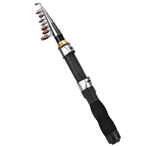Alomejor Alomejor Fishing Rod Portable Small Short Sea Pole Mini Sea Fishing Tools Telescopic Fishing Rod for Travel Seawater Freshwater Bass Trout Fishing(1.9M)