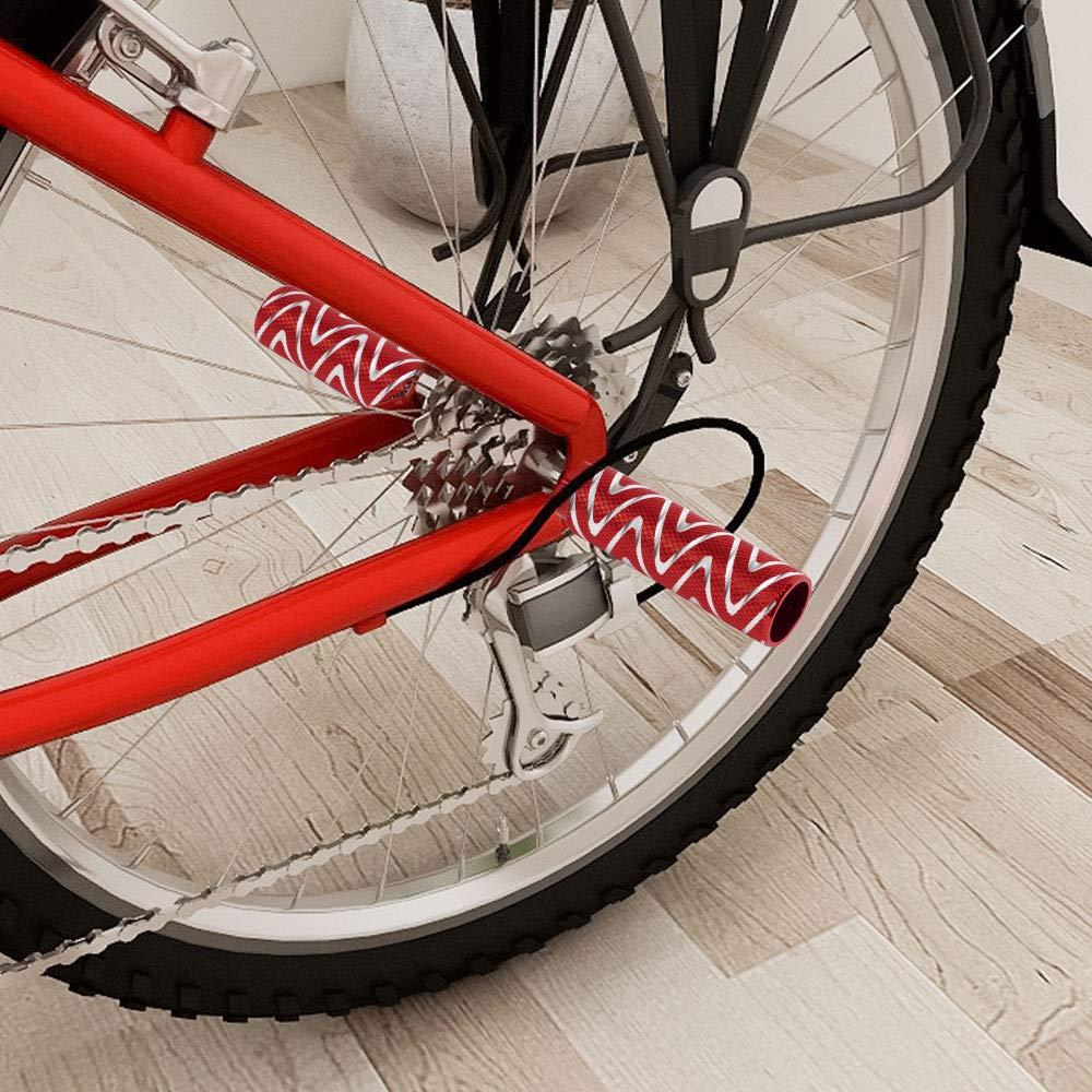 KINSPORY KINSPORY 4PC Bike Pegs for 3/8 inch Axles, Aluminum Alloy Anti-Skid BMX Bicycle Pegs for Mountain Bike Backseats Stands Cycling Rear Stunt Pegs (W' Red)