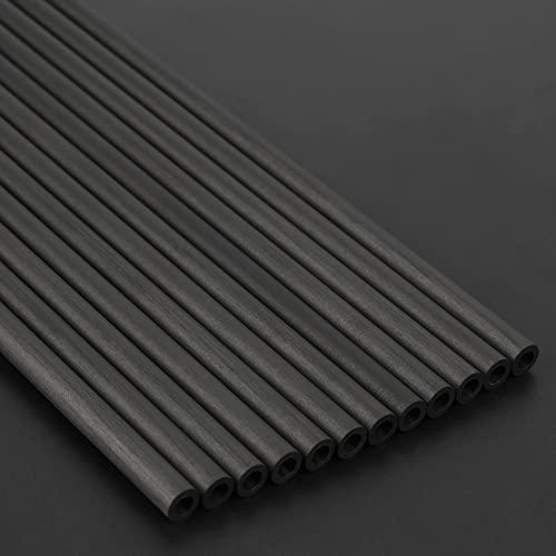 HNZMDY HNZMDY 32 Inch Archery Pure Carbon Arrow Shaft Spine 300-1000 Pure Carbon Arrow Shaft Carbon Shaft Tube DIY Archery (12, Spine 400)