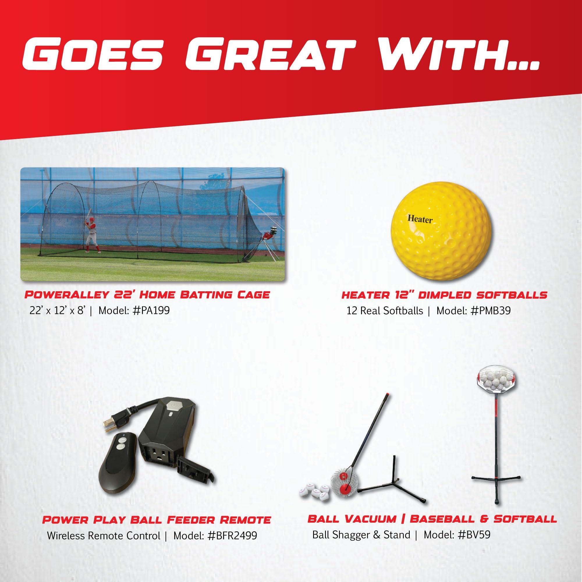 Heater Heater Sports Softball Pitching Machine with 9 Ball Automatic Feeder