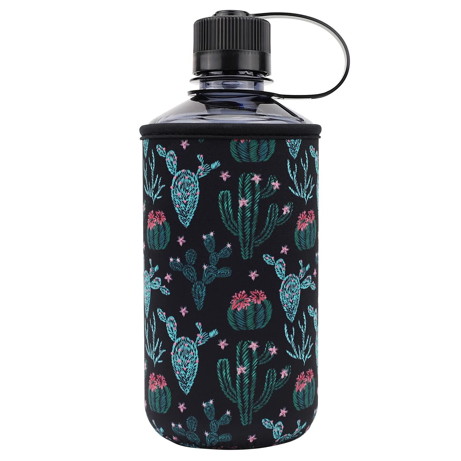 YR YR Reusable Neoprene Insulator Sleeve Holder for Nalgene Water Bottle, Water Bottle Cooler for Nalgene, Water Bottle Sleeve fits Nalgene (Cactus, 32oz)