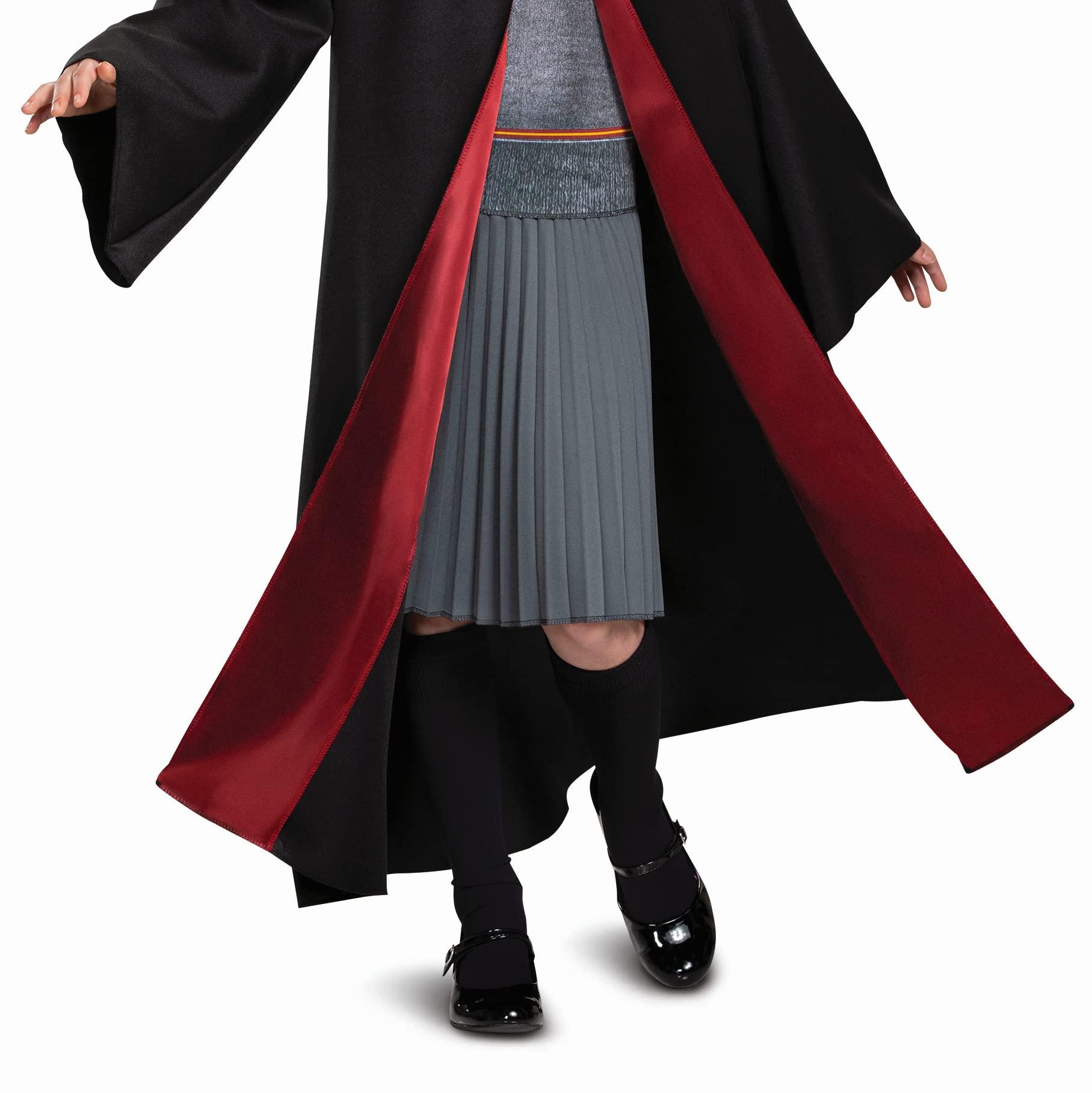 Disguise Harry Potter Hermione Granger Deluxe Girls Costume, Black & Red, Kids Size Large (10-12)