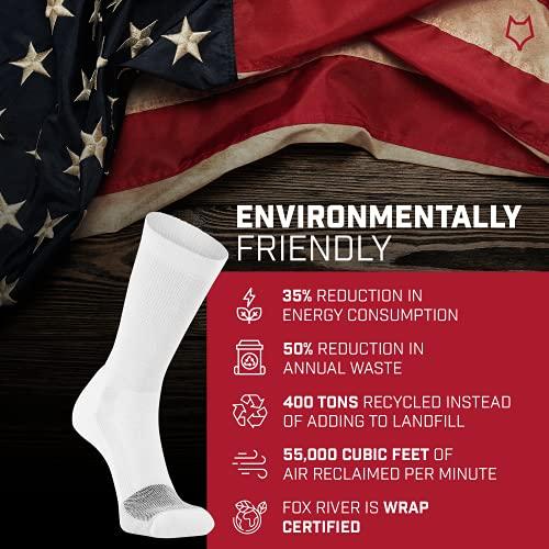 FoxRiver FoxRiver Wick Dry Triathlon Sports Crew Socks Lightweight Men’s Athletic Socks with Moisture Wicking Performance Fabric - White - Medium, (1308)