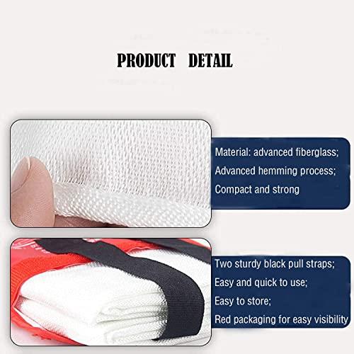 Tonyko Tonyko Fiberglass Fire Blanket for Emergency Surival, Flame Retardant Protection and Heat Insulation with Various Sizes (78.7×78.7 inches)