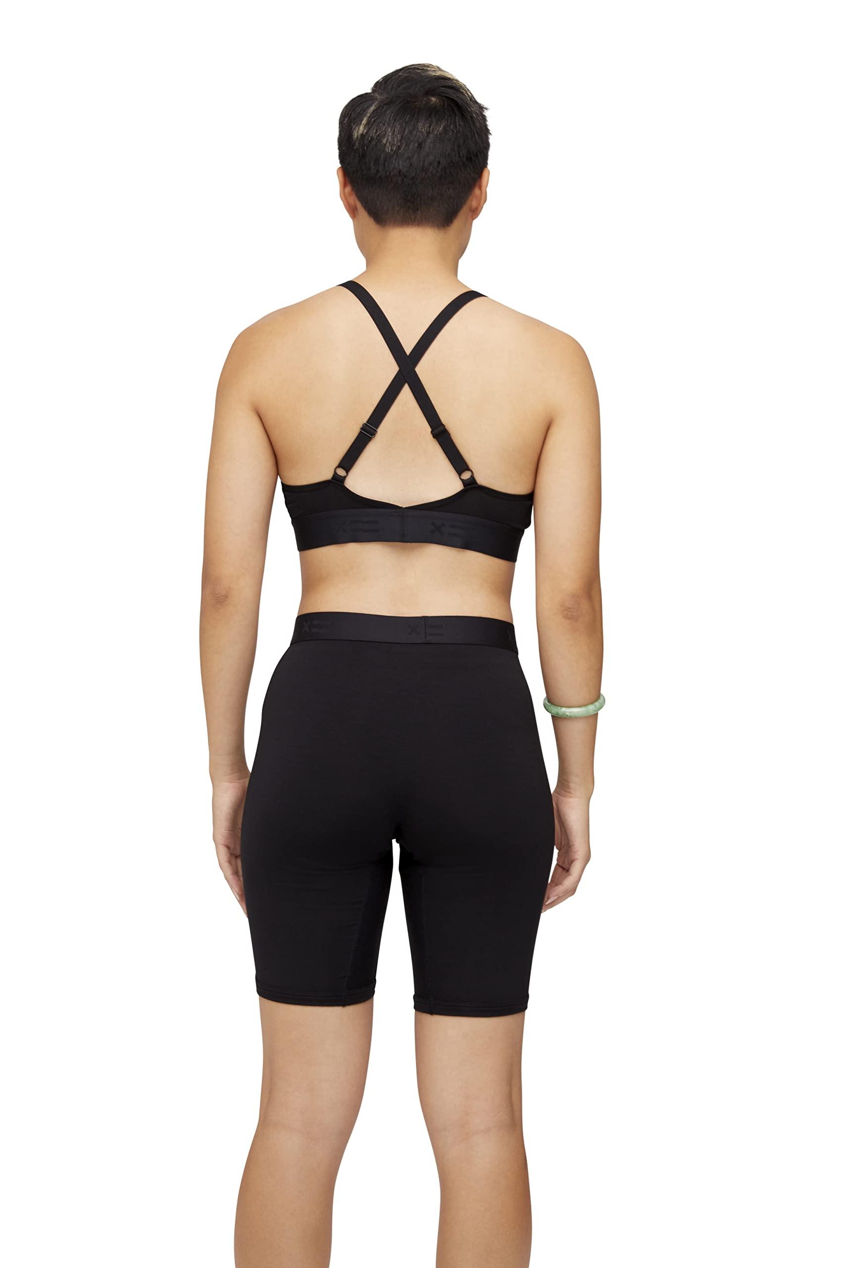 TomboyX TomboyX 9" Boxer Briefs Underwear For Women, Cotton Stretch Comfortable Boy Shorts Panties-4X-Large/X= Black