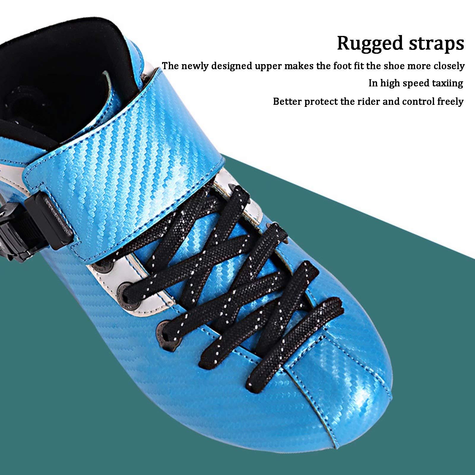 PSAKGHG Inline Skates Roller Skates for Adult - Professional Carbon Fiber Speed Skating Shoes Children can Use 4X90MM Wheels Men and Women Speed Skating Roller Shoes