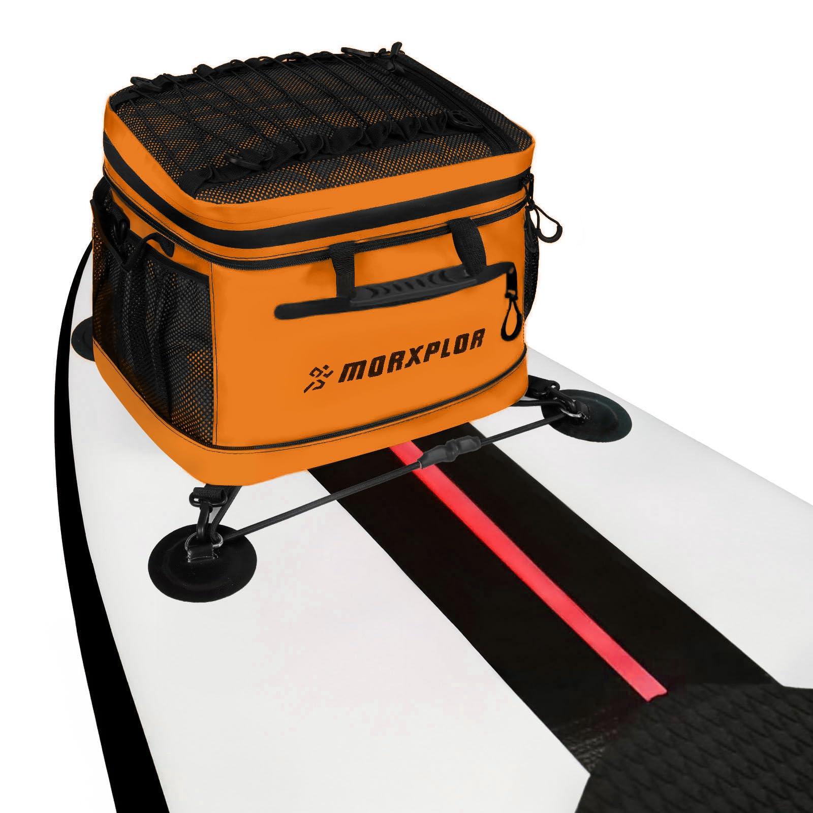 MORXPLOR MORXPLOR Waterproof PVC Material Paddleboard Cooler Deck Bag,40 cans Sup Deck Cooler Bag,Cooler Bag for Paddleboard,Lunch Box Cooler Insulated Bag,Camping Cooler Bag,Kayak Cooler Bag