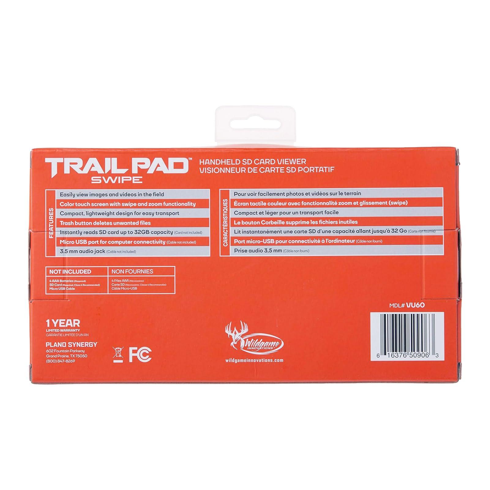 Wildgame Innovations WILDGAME INNOVATIONS Trail Pad Swipe | VU60 SD Card Viewer for Hunting & Wildlife Observation | Compact Water-Resistant Memory Card Reader with 4.3\" Touch Screen, Dark Green