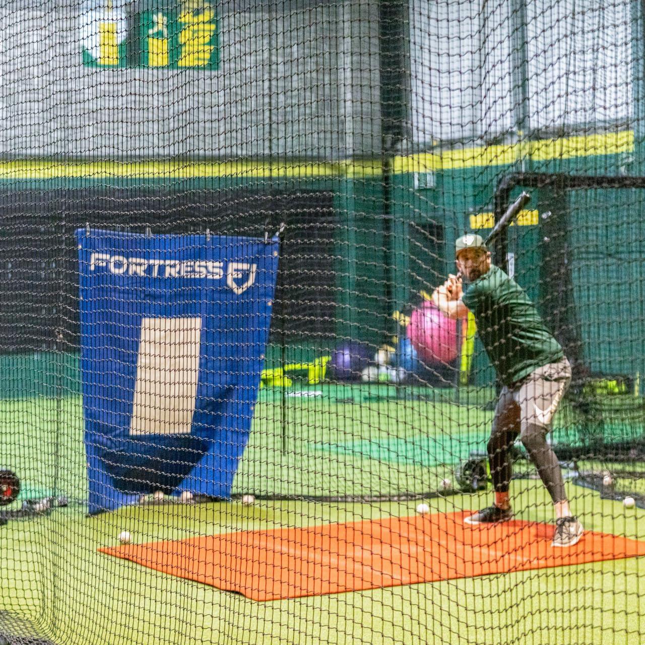Net World Sports Fortress Baseball Batting Cage Nets | Heavy-Duty HDPP Fully Enclosed Baseball & Softball Cage Netting [14 Sizes & 3 Grade Options]  NET ONLY (20 x 8 x 8, 42)