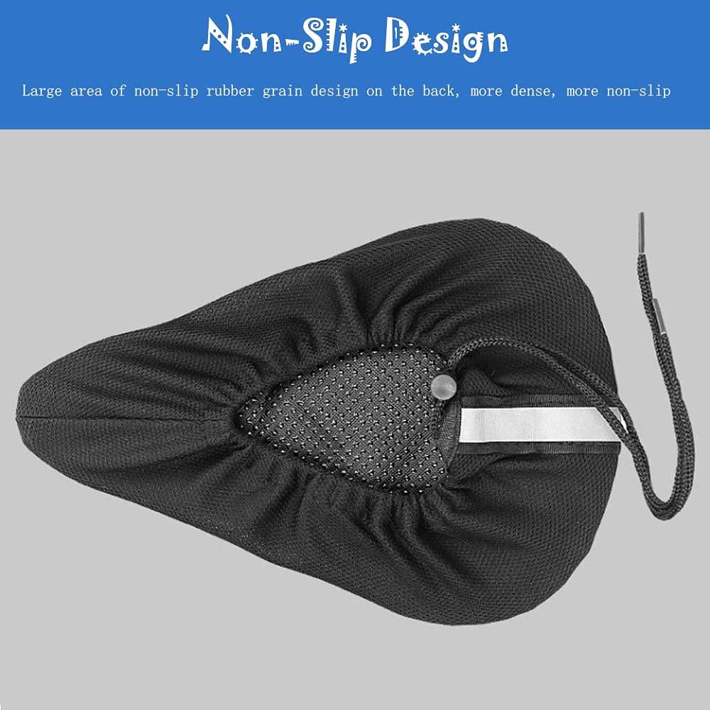 Liyamobu Liyamobu Kids Gel Bike Seat Cushion Cover for Boys & Girls, 9"x6" Breathable & Extra Soft Memory Foam Children Bicycle Saddle Pad with Water&Dust Resistant Cover