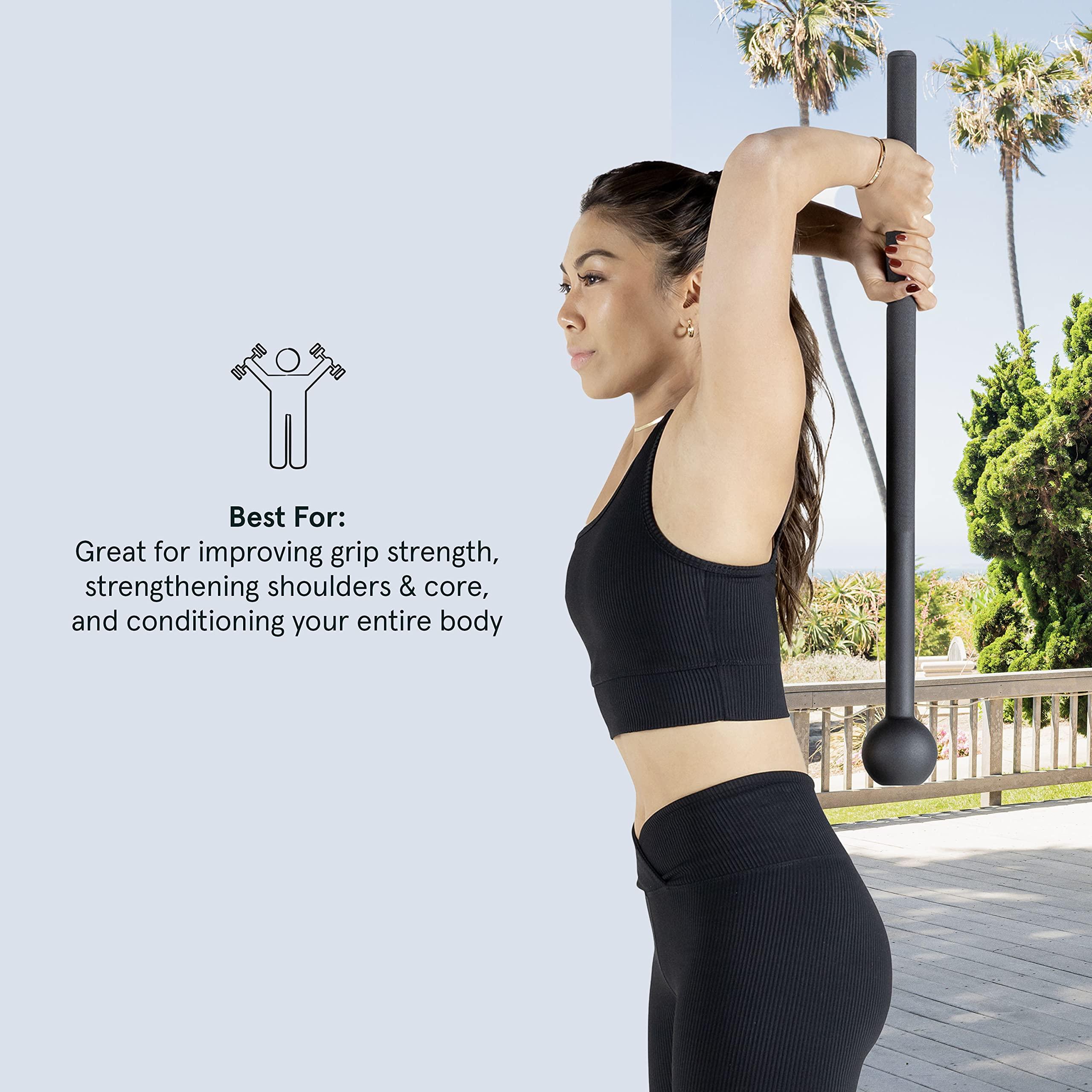 Retrospec Retrospec Steel Macebell 5 to 30lbs for Men, Women Steel Mace Strength Training, Full Body Workouts , Matte Black