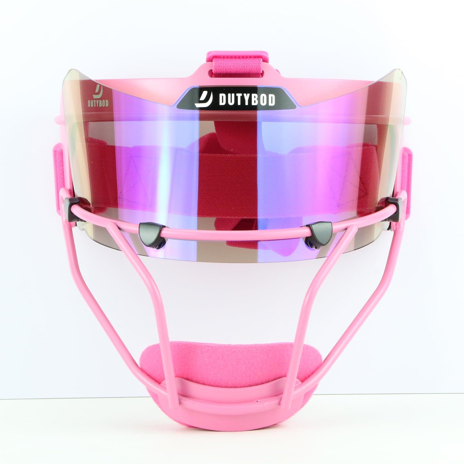 DUTYBOD DUTYBOD Softball Face Mask Lightweight and Comfortable with Wide Field Vision fit All Ages - Durable and Safety Softball Face Mask sets (Pink-Blue)
