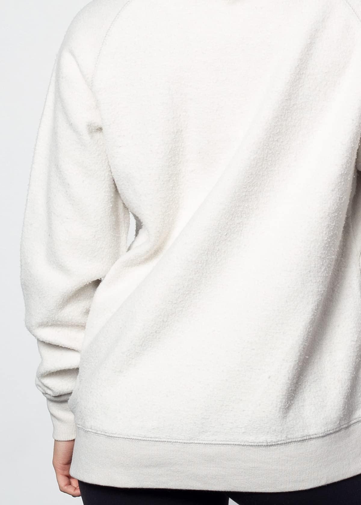 chicka-d Chicka-d Women's Standard Home Base Crew, White, Large