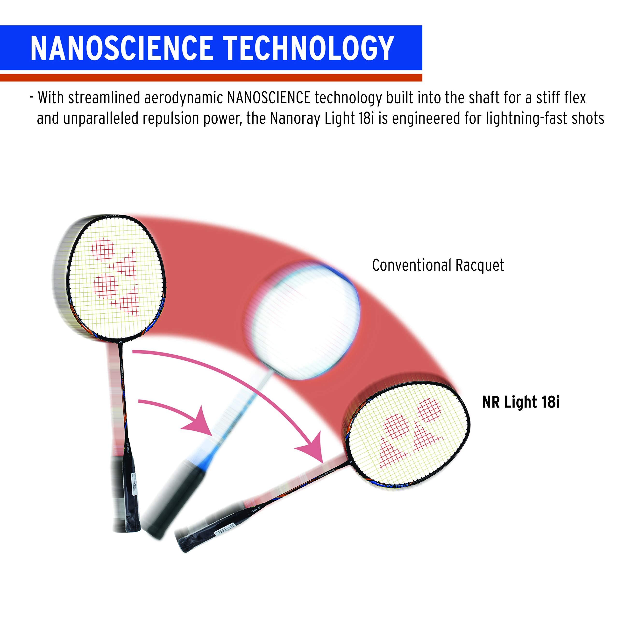 YONEX YONEX Nanoray Light 18i Graphite Badminton Racquet (Black)