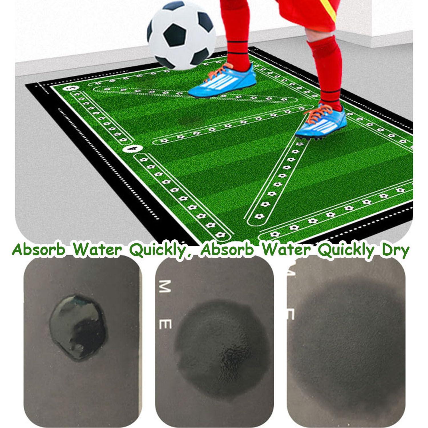 PUSHIZHIGUANG Soccer Training Mat, Football Anti-Skid Carpet, Durable Foldable Kids Adults Dribble Training Mat Football Training Indoor Ourdoor Equipment (No Soccer) (F, 31.5 * 47.2in)