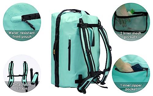 MIER MIER Large Waterproof Duffel Bag Rolltop Dry Backpack Duffle Bags for Kayaking, Rafting, Boating, Swimming, Camping, Travel, Gym, Beach, 80L, Green