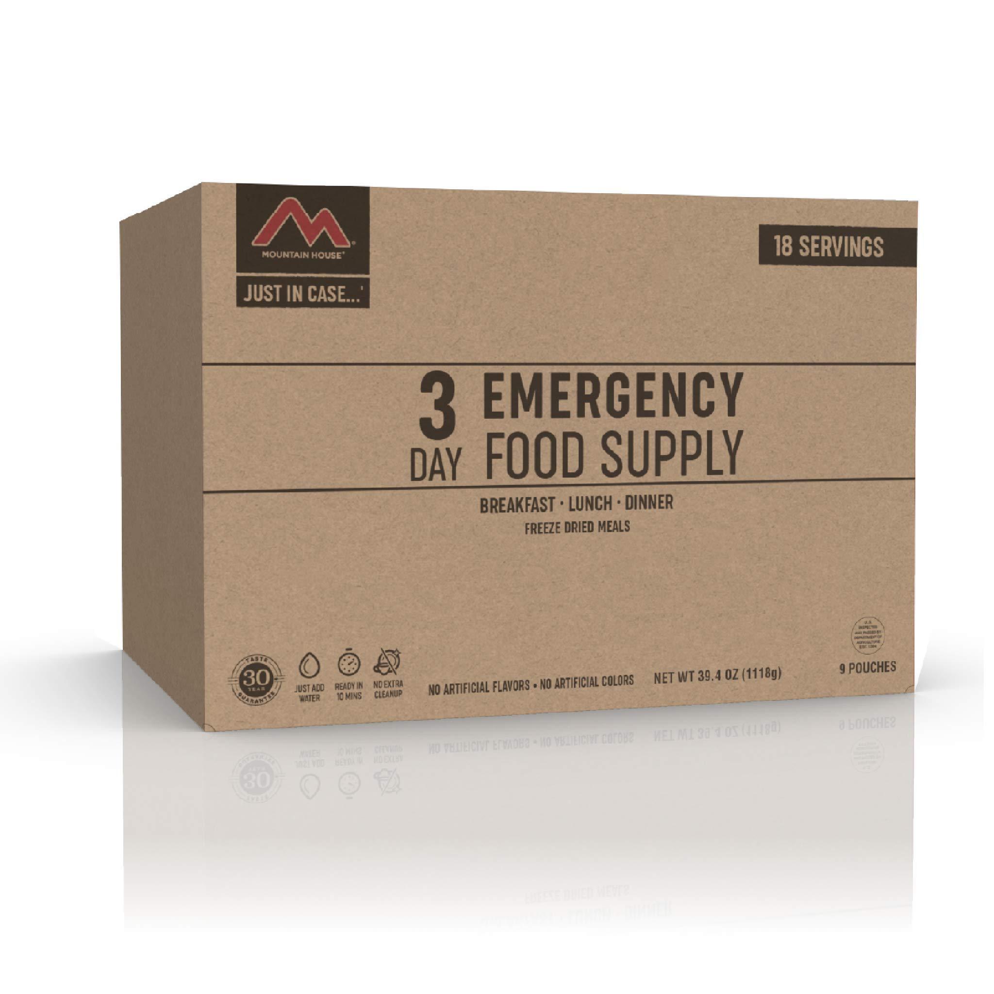 Mountain House Mountain House 3-Day Emergency Food Supply | Freeze Dried Survival & Emergency Food | 18 Servings & Breakfast Skillet | Freeze Dried Backpacking & Camping Food | 2 Servings | Gluten-Free