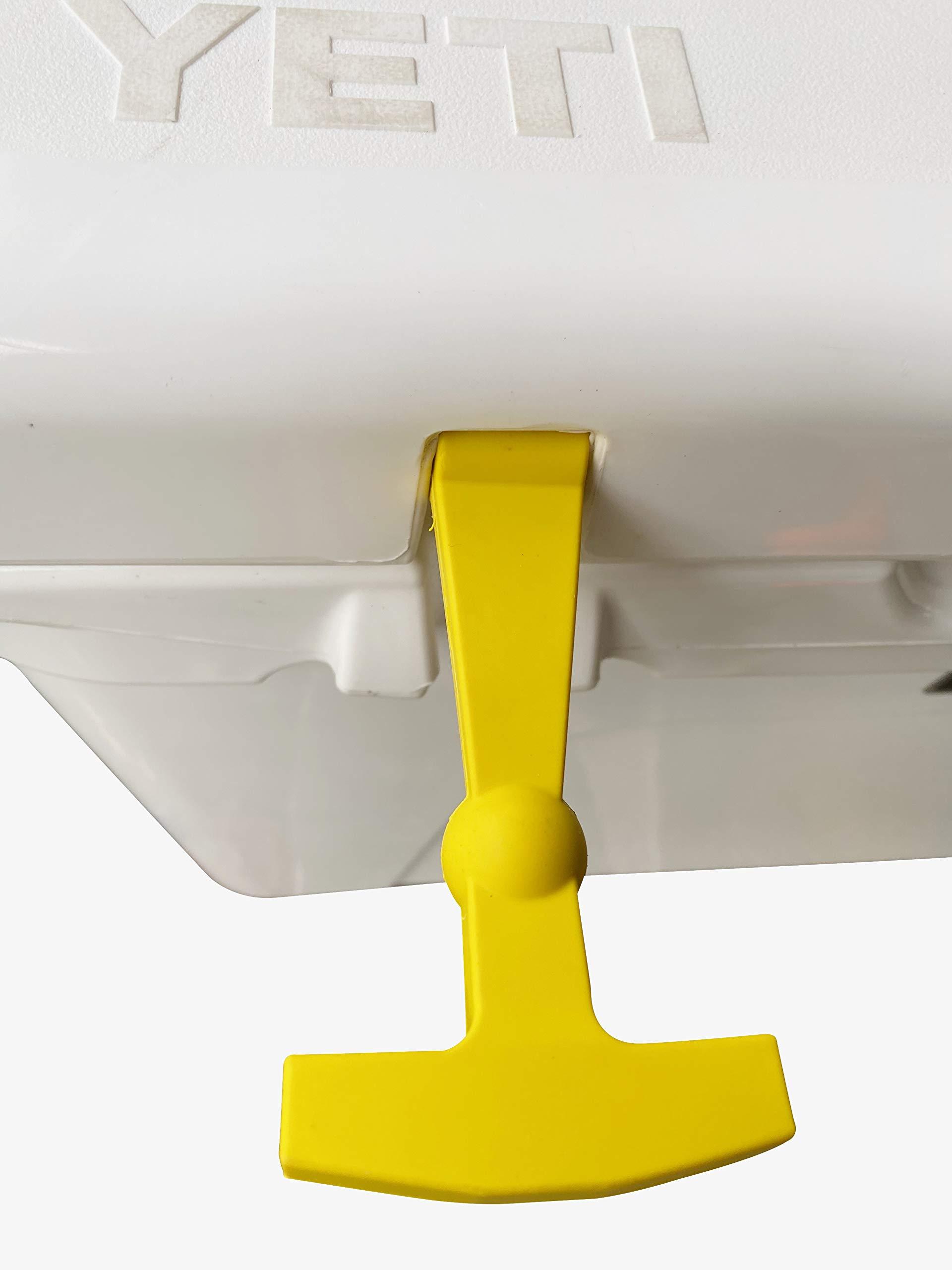 BEAST COOLER ACCESSORIES 2-Pack Replacement Lid Latches Compatible With Yeti and RTIC Hard Coolers, Designed and Manufactured - Larger, Ergonomically Improved Design That Fits all Yeti Tundra Coolers (Yellow)