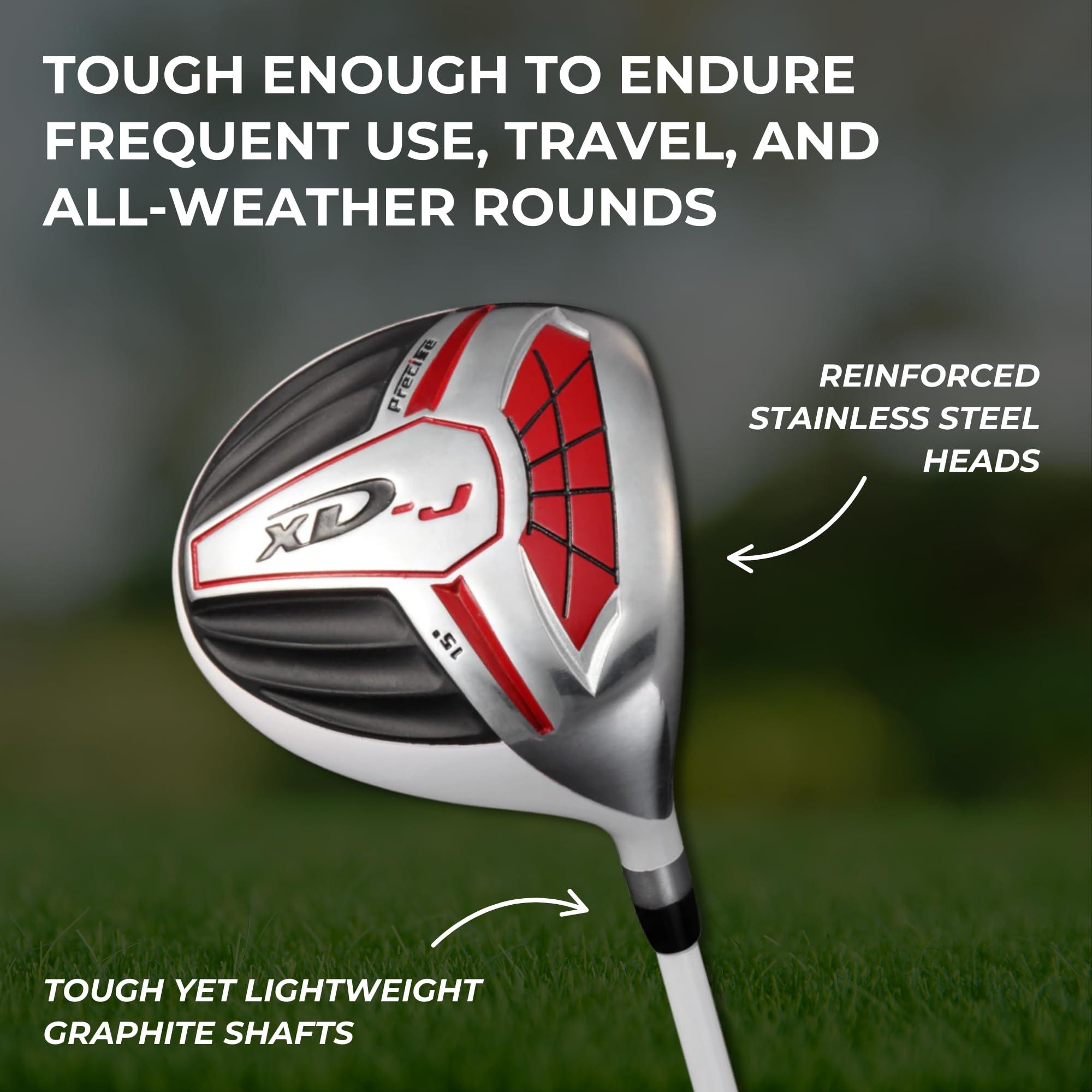 Precise Precise XD-J Junior Complete Golf Club Set for Children Kids - 3 Age Groups Boys & Girls - Right Hand & Left Hand! (Pink Ages 9-12, Left Hand)
