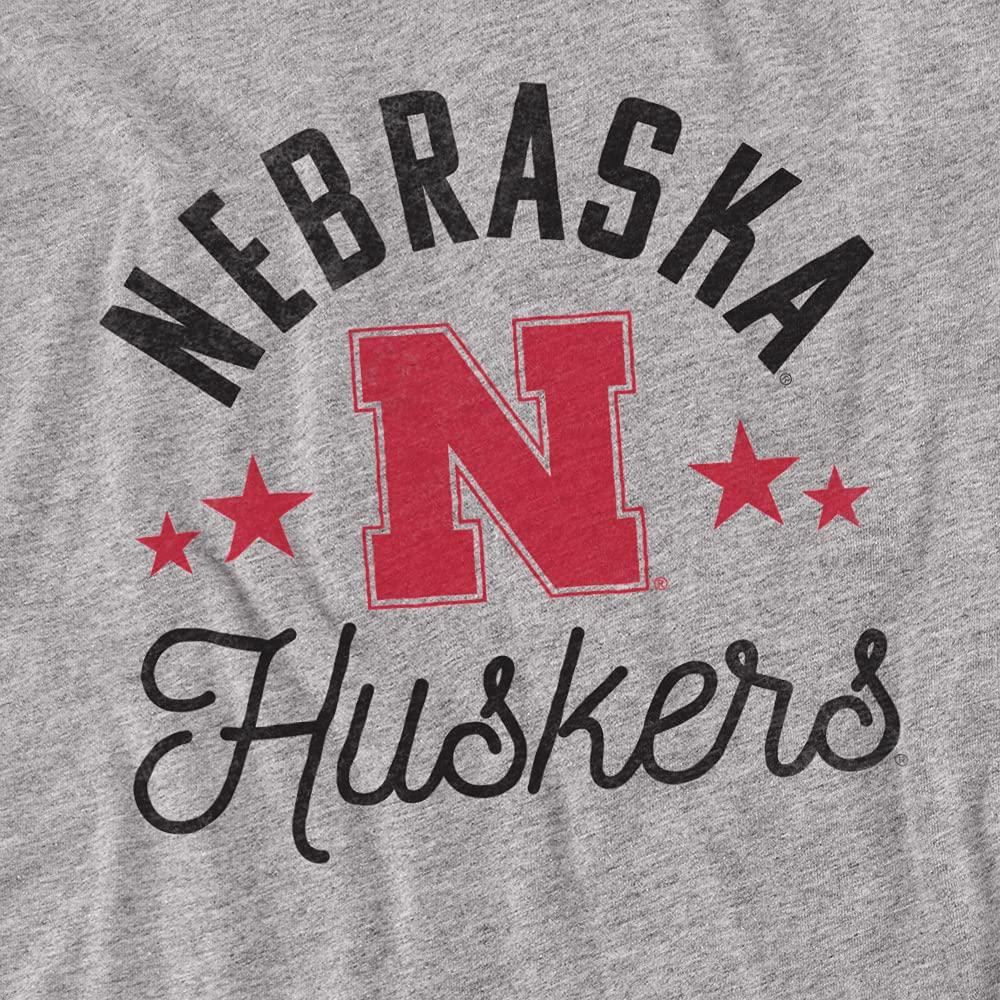 University of Nebraska Nebraska Cornhuskers Official Huskers Unisex Adult T-Shirt, Athletic Heather, Small