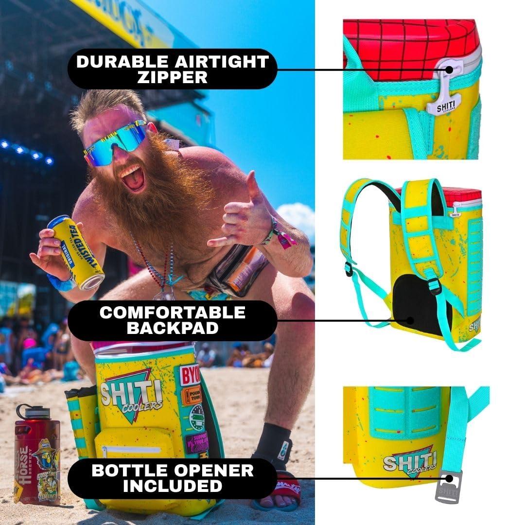 SHITI SHITI Coolers Cooler for Camping, Travel, Beach, Soft Lunch Box for Food, Drinks & Ice, Portable, Waterproof 24 Hr Insulated Bag with Shoulder Straps, Customizable (The Basket, 15 Can Cooler)