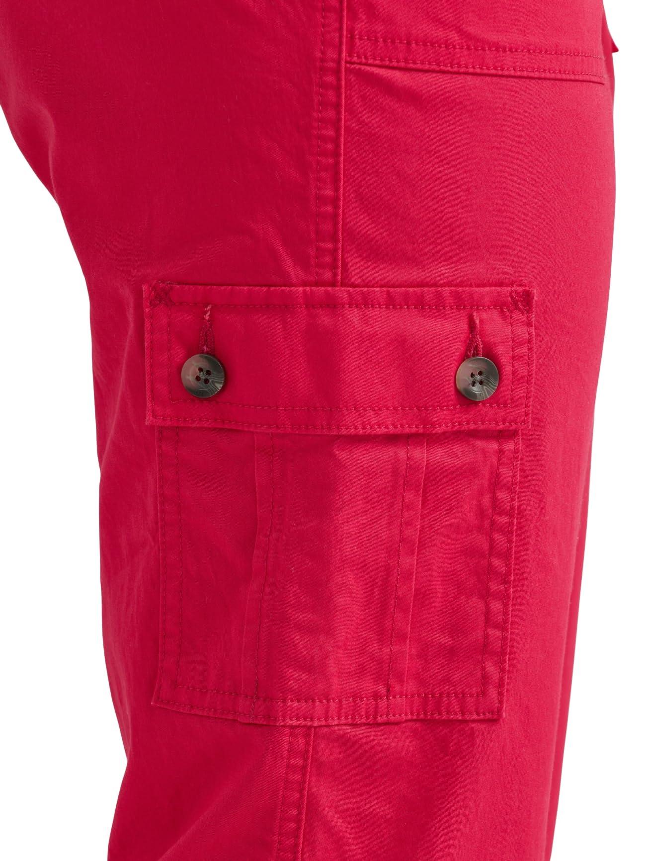 Lee Lee Women's Ultra Lux Comfort with Flex-to-Go Cargo Capri Pant, Hot Magenta