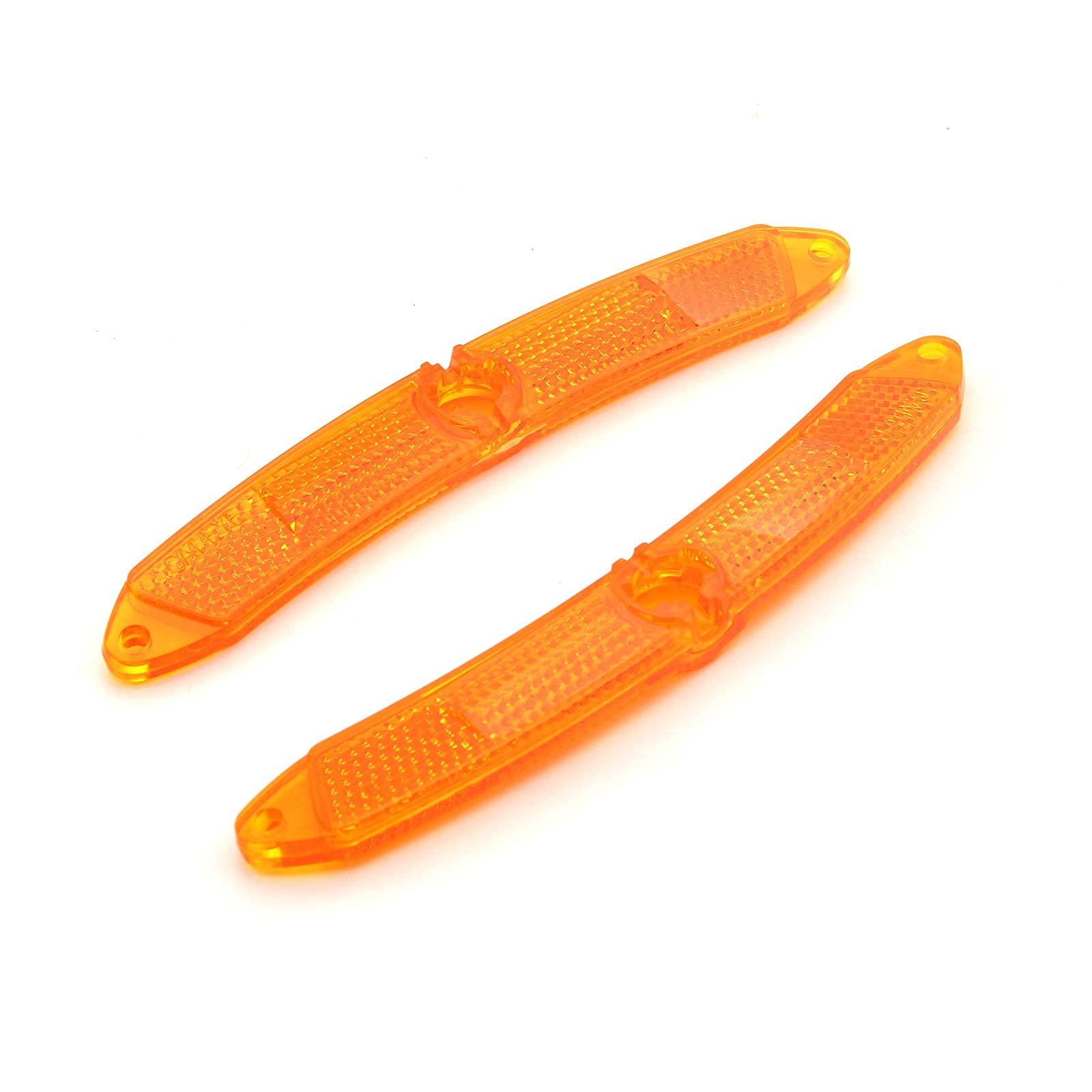 MFC PRO MFC PRO Bicycle Wheel Reflector Amber Pack of 4 (Long/Amber, 4pcs)