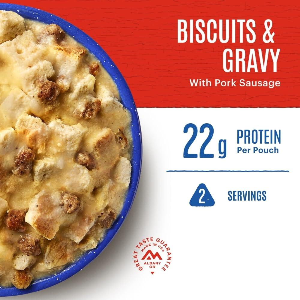 Mountain House Mountain House Biscuits & Gravy | Freeze Dried Backpacking & Camping Food |6-Pack