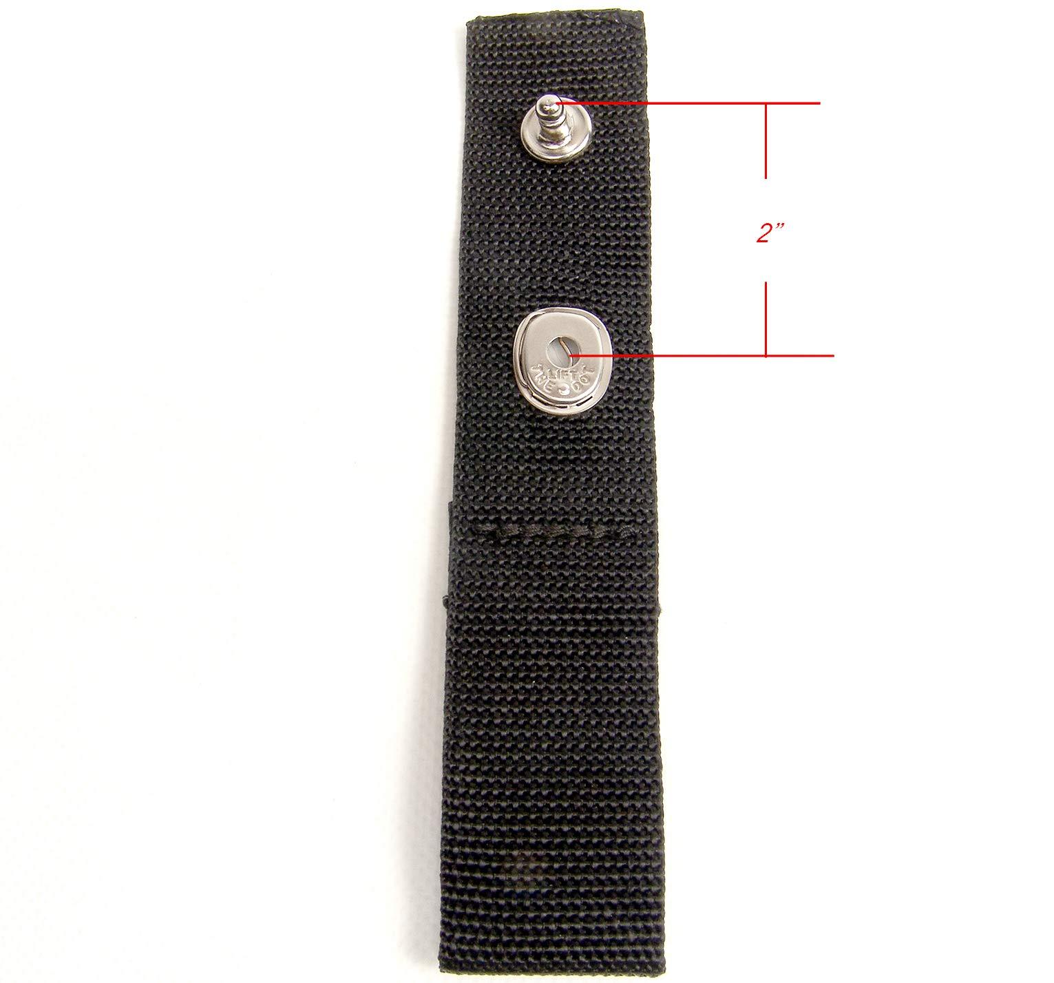 Extender Strap Extender Strap for Your Boat Cover, Lift The Dot Snap, Extends Length, Finger Loop Built in (3\" Inch, Black)