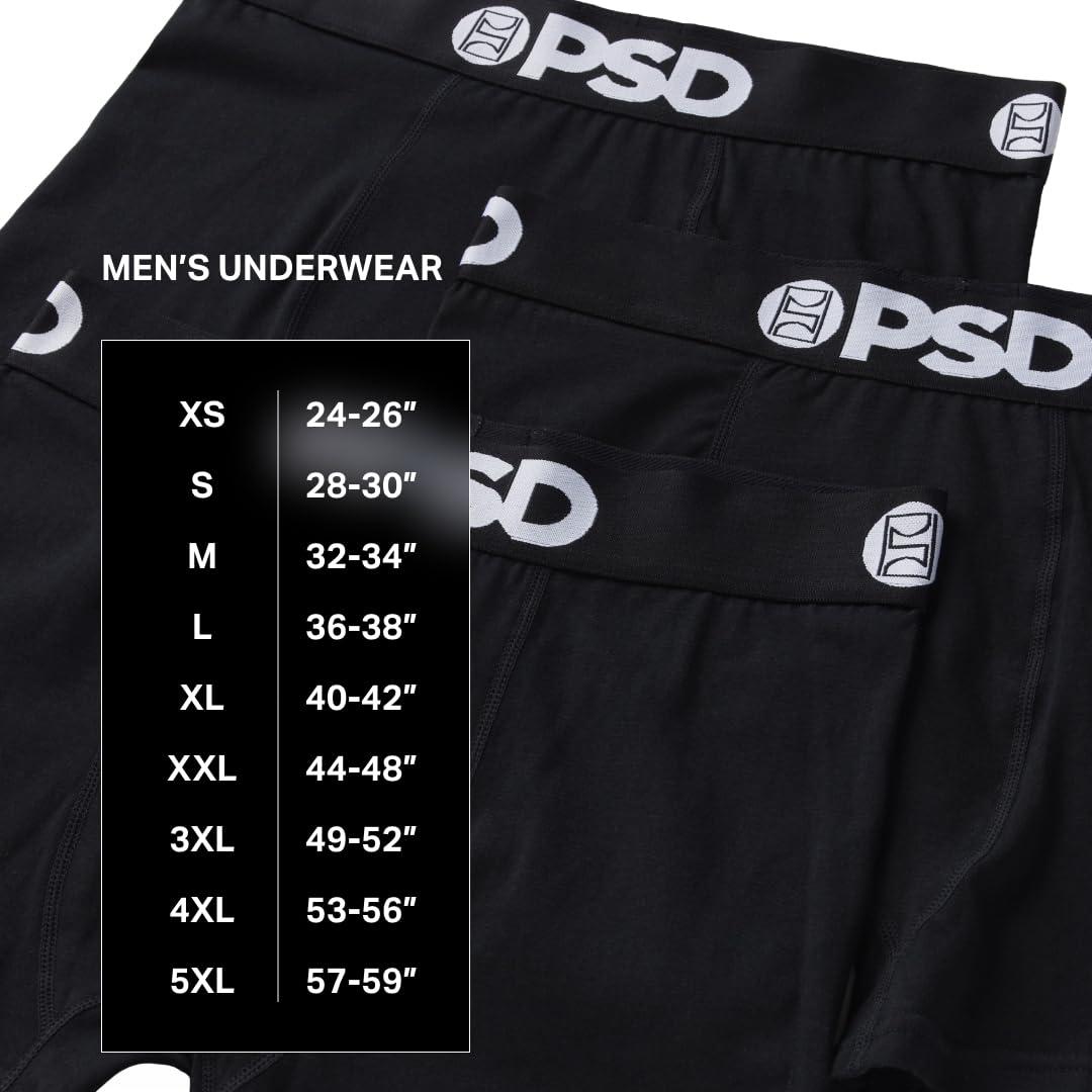 PSD PSD Mens Boxer Briefs - Navy Solid, 7 Inch Inseam, Moisture-Wicking, 4-Way Stretch, Boxer Briefs for Men Pack