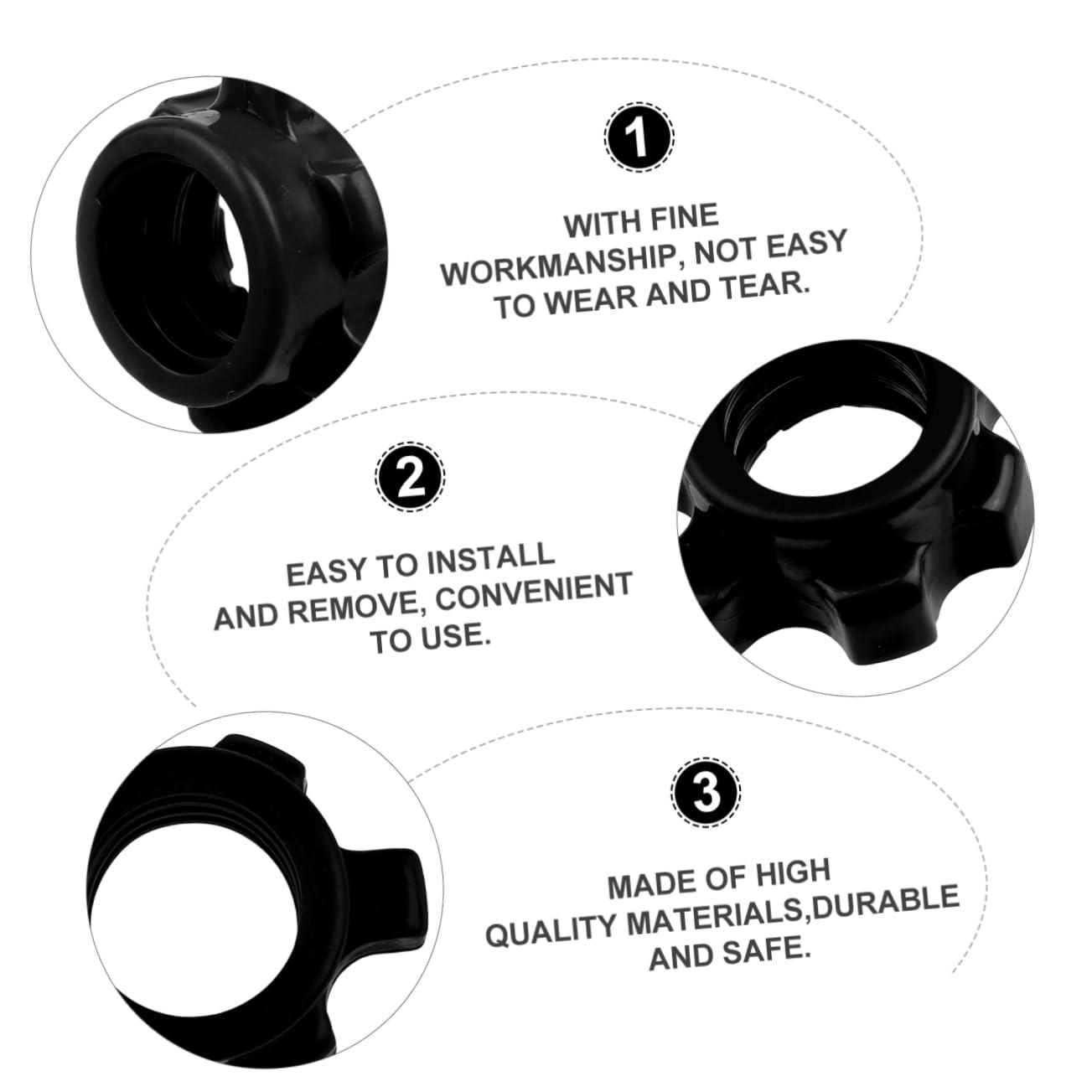 Toddmomy Toddmomy 4 Pcs fitness barbell collar dumbbel non-slip gym machines for home belt ring dumbbell bar screw Lavalier barbell hex nut cap dumbbell hexagon nut dumb bells household