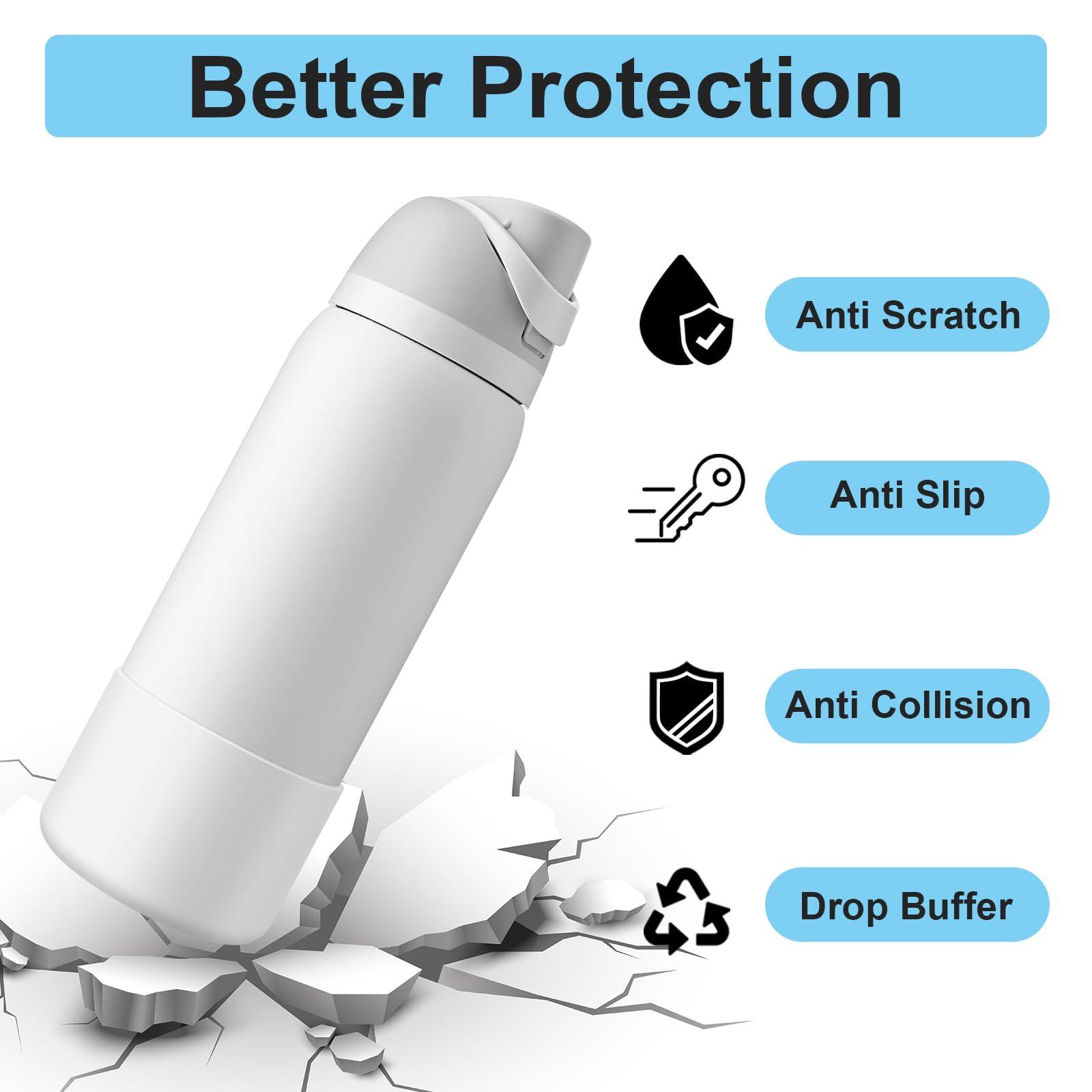 YOUCOX YOUCOX Silicone Boot for Owala Water Bottle 40 oz, 2PCS Anti-Slip Protective Sleeve for FreeSip/Twist/Flip Water Bottles, BPA Free, Dishwasher Safe, Bottom Bumper Cover Cup Accessories