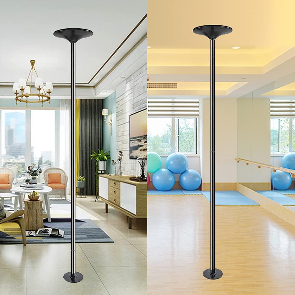 PRIORMAN PRIORMAN Pole Dancing - 45mm Spinning & Static Dance Pole Portable Dance Pole for Studio & Home Fitness (Black)