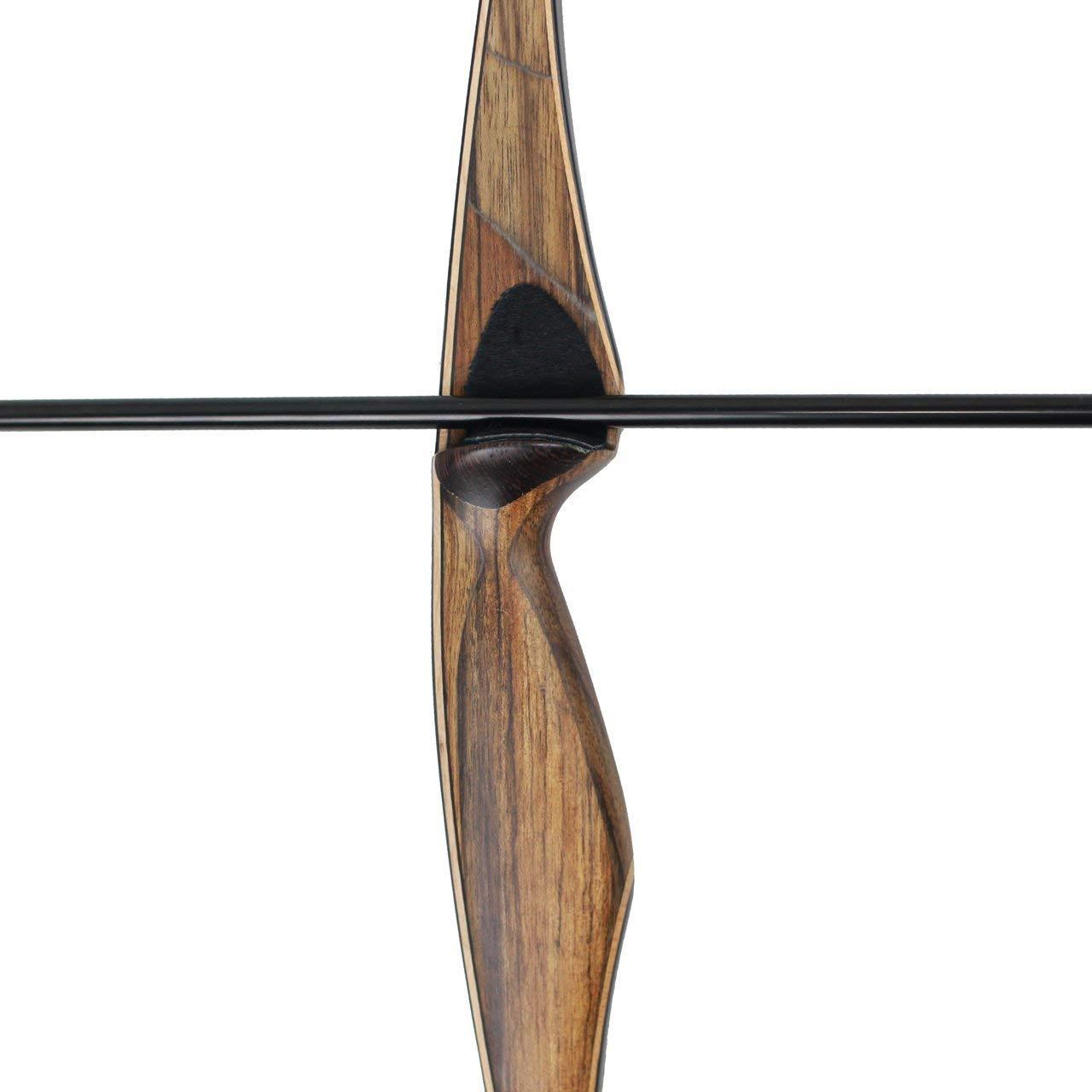 SinoArt SinoArt Sparrow 54" Traditional Long Bow 20-35LBs Draw Weight One-Piece Longbow Recurve BowRight Hands for Beginner Women Tenns (Right Hand 30 LBs)