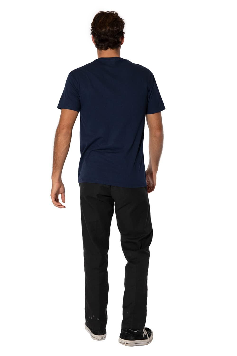 LOGOVISION Longwood University Official Stacked Short Sleeve Mens Cotton T-Shirt,Navy, 2X-Large