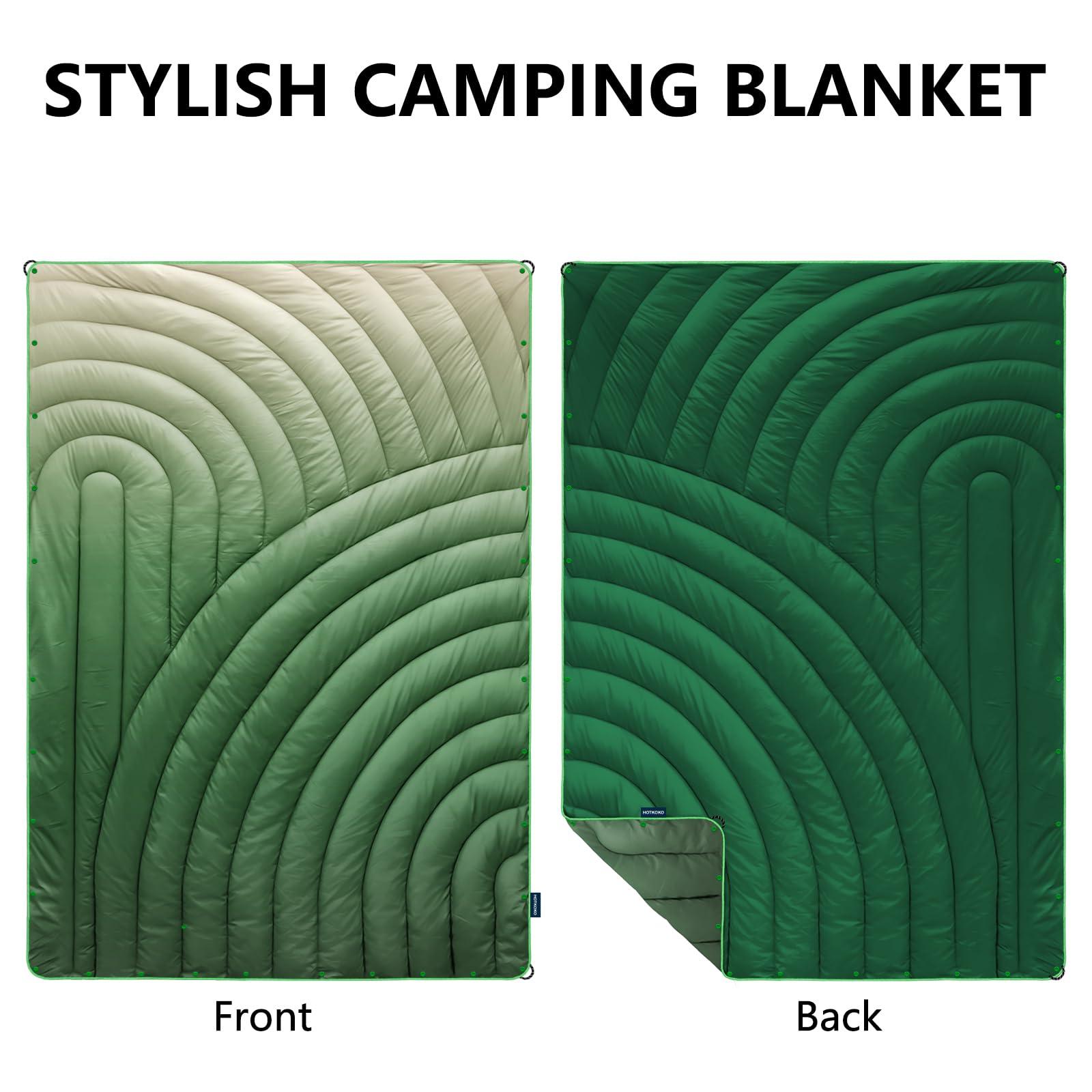 hotkoko hotkoko Camping Blanket,Puffy Blanket Lightweight Packable Camping Blanket Outdoor Blanket for Camping,Traveling, Stadium, Hiking, Picnics