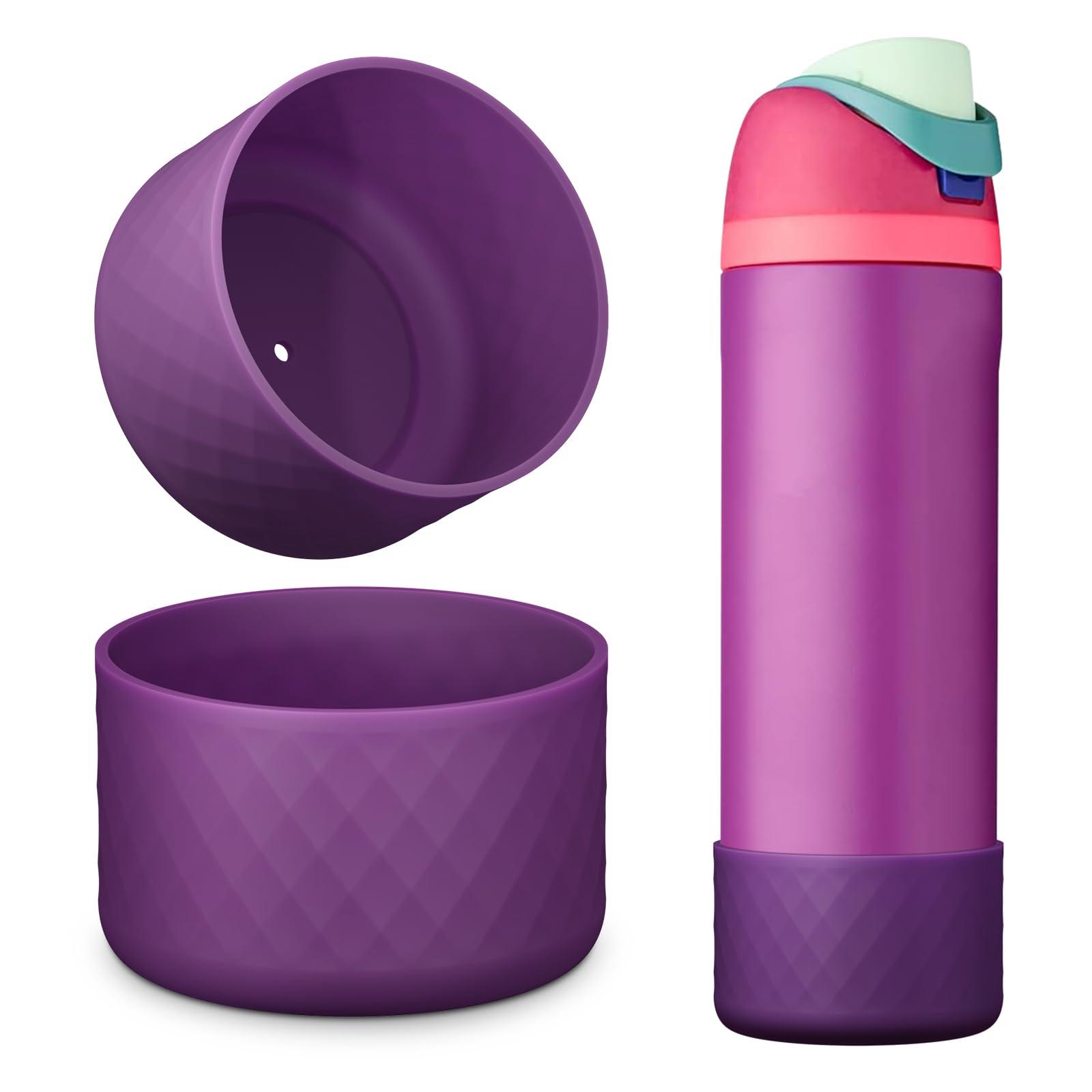 YOUCOX Silicone Boot for Owala Water Bottle 24 oz, 2PCS Anti-Slip Protective Sleeve for FreeSip/Twist/Flip Water Bottles, BPA Free, Dishwasher Safe, Bottom Bumper Cover Cup Accessories