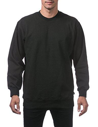 Pro Club Men s Heavyweight 13oz Crew Neck Fleece Pullover Sweatshirt Black X Large