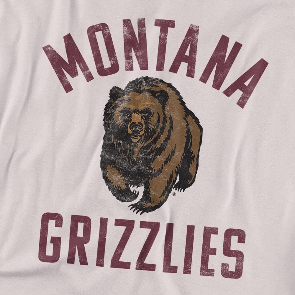University of Montana University of Montana Official Grizzlies Logo Unisex Adult T-Shirt, Silver, Large